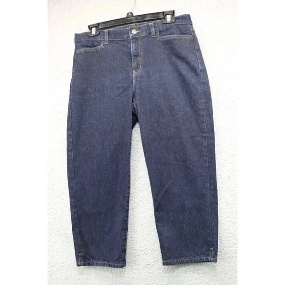 Women's Ralph Lauren Classic Midcalf Blue Jeans-Size 6-Dark Wash - Picture 1 of 6
